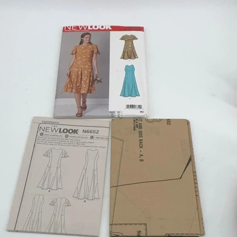 UNCUT New Look N6652 Misses Fit & Flare Dress Sewing Pattern Sizes 10-22